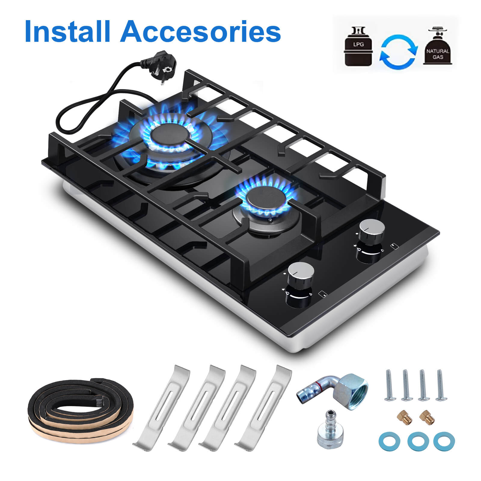Topstrong gas hob package includes accessories