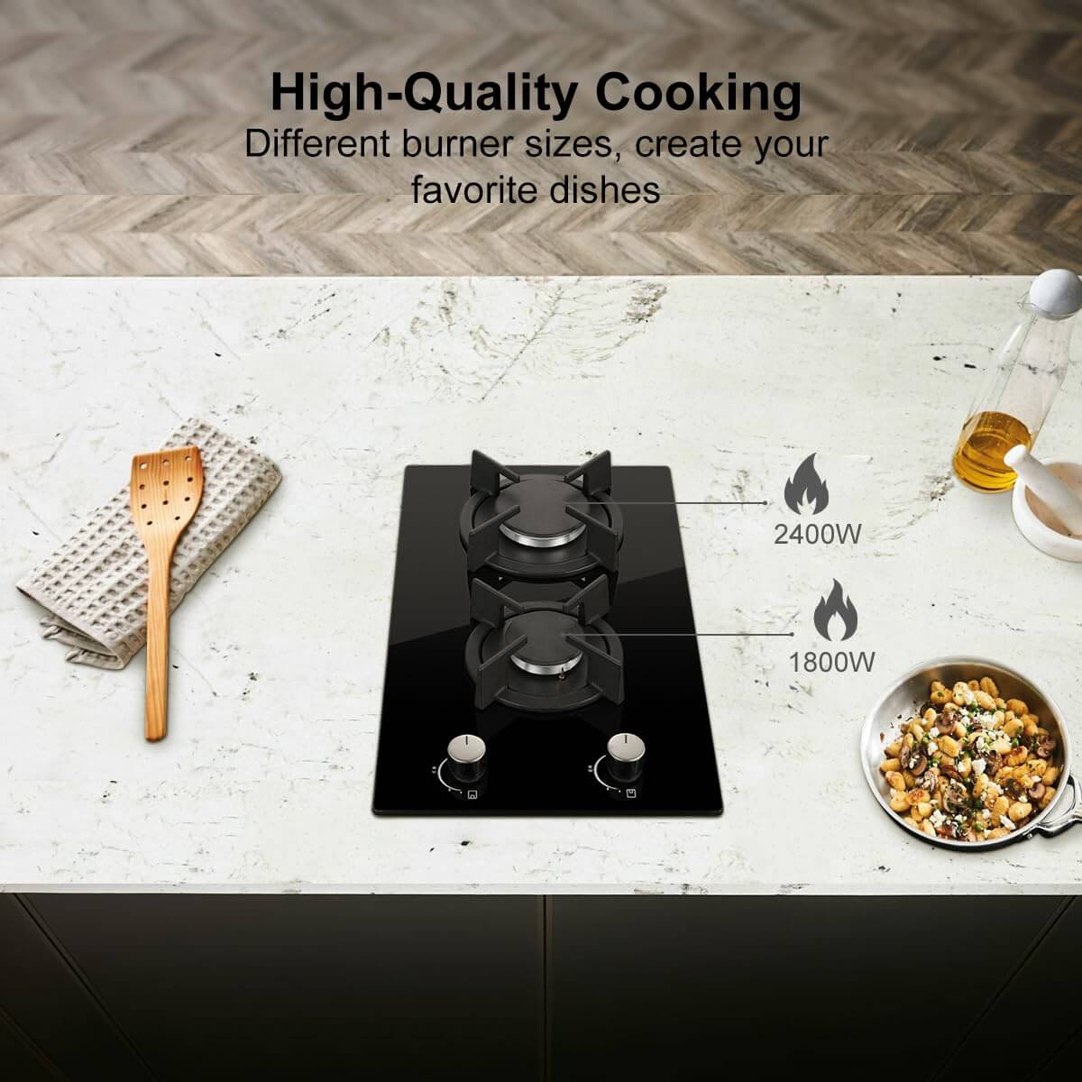 topstrong 30 cm built in gas hob black glass gas cooktop YYUKGCT-B02