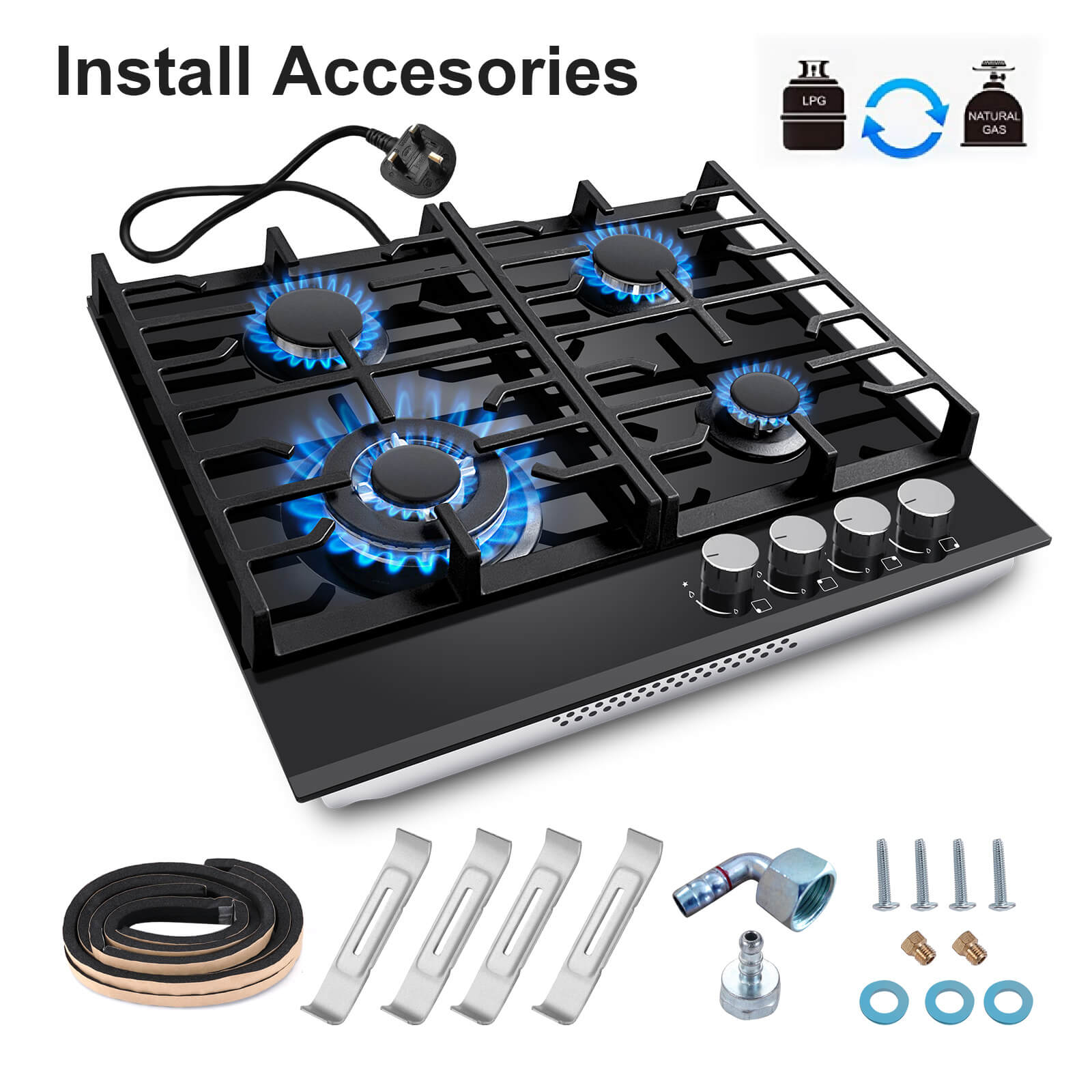 Topstrong gas hob package includes accessories