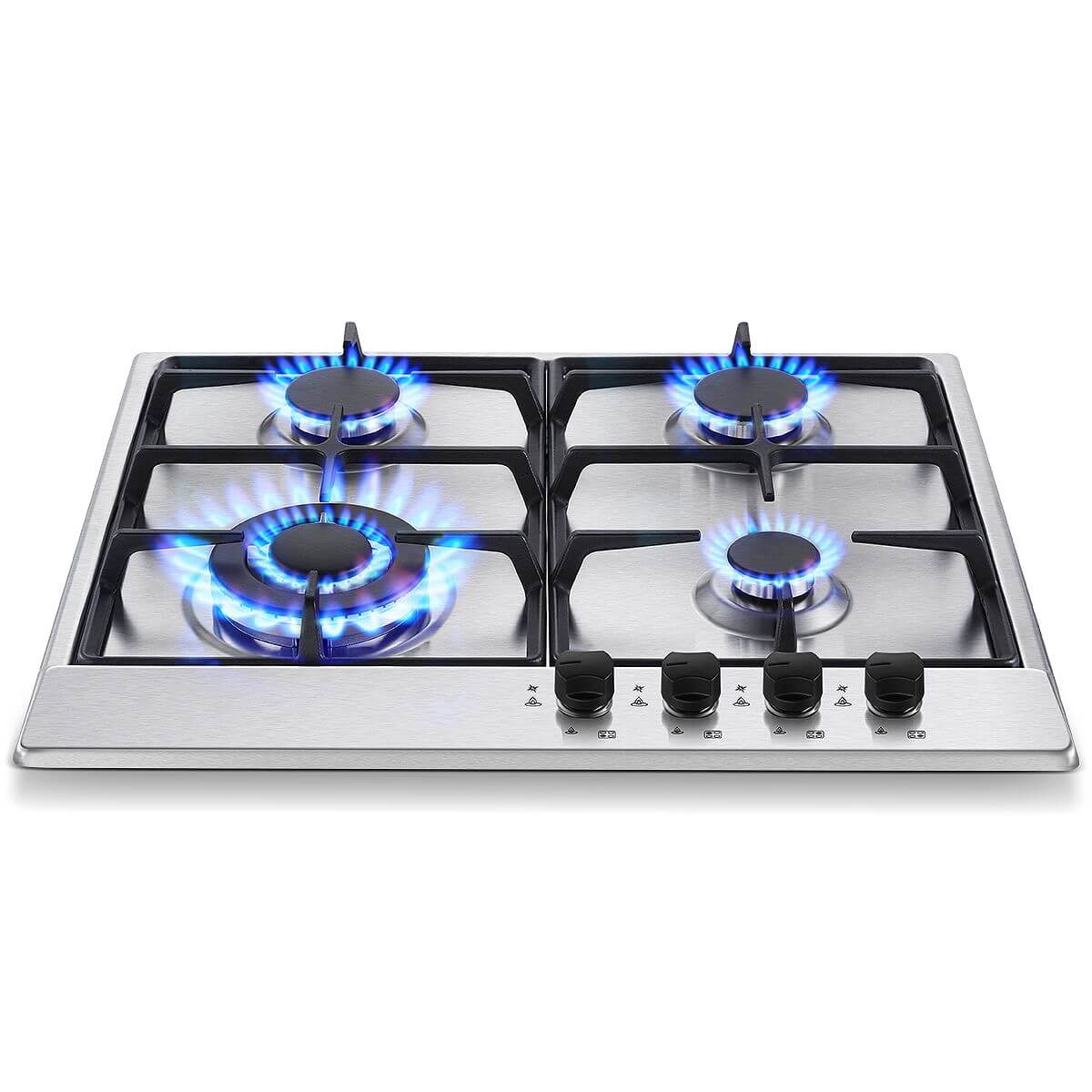 Topstrong 60cm built-in 4 burner stainless steel gas cooktop with FFD, 8060w