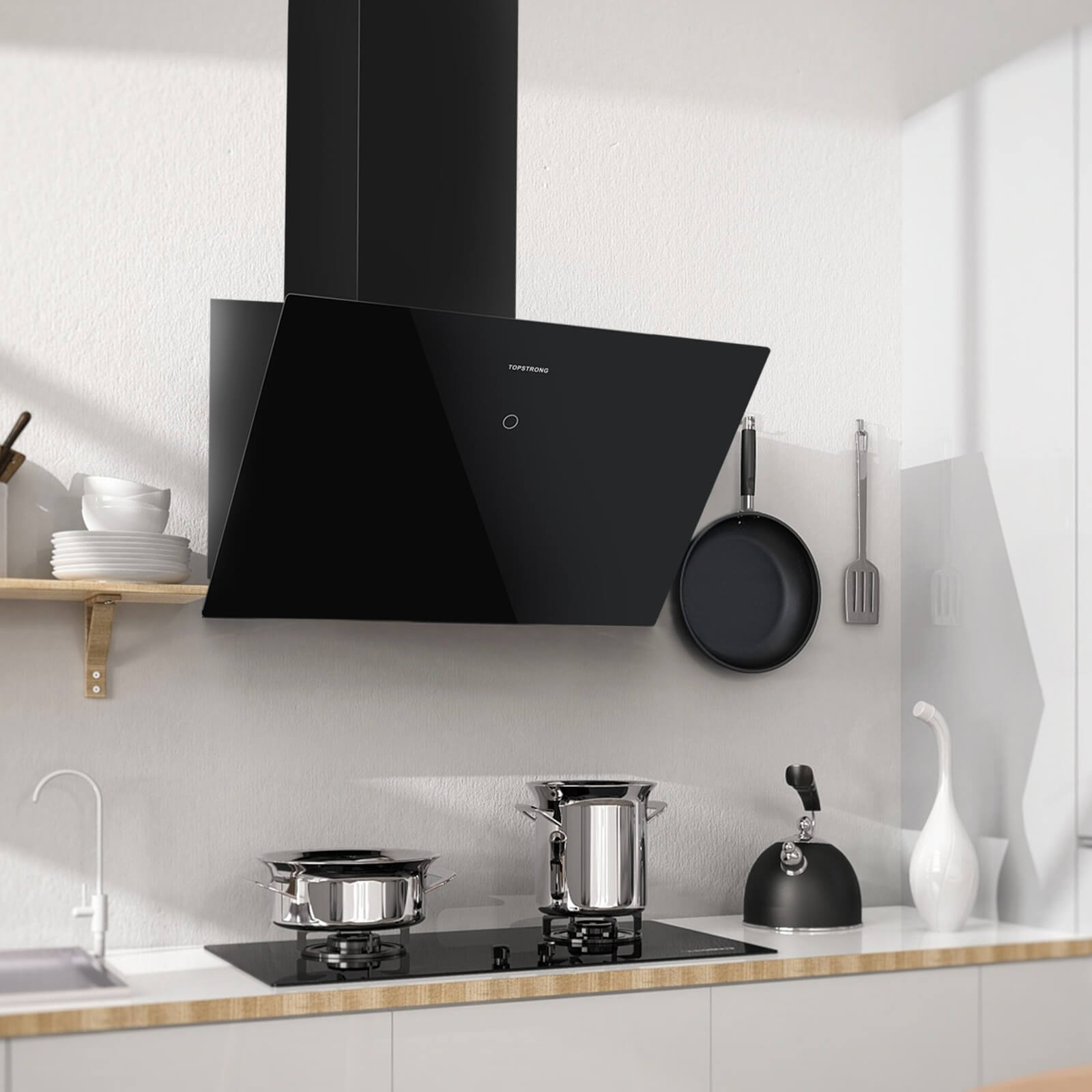 Topstrong wall-mounted cooker hood with extendable chimney