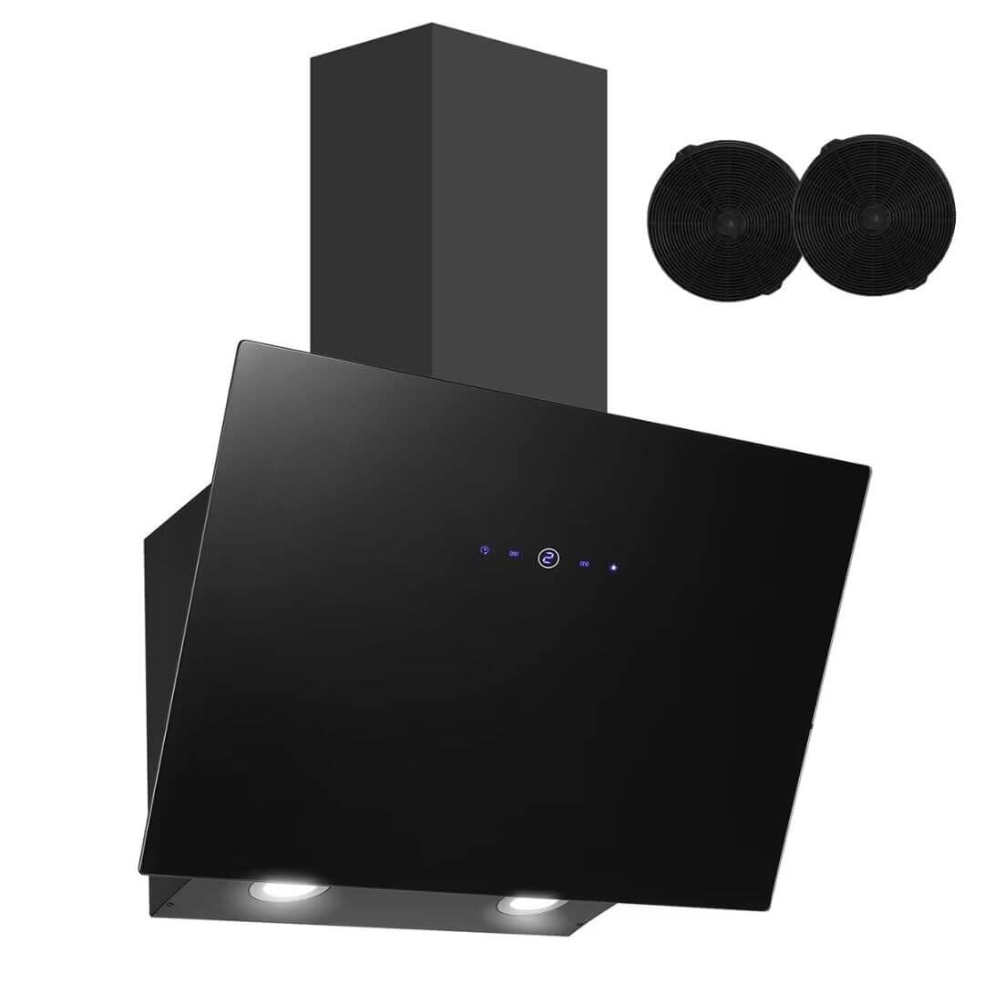 YYUKWH-0460 60cm Kitchen Extractor Hood 550m³/h with Carbon Filters, Delayed Shutdown Function Energy Class A++