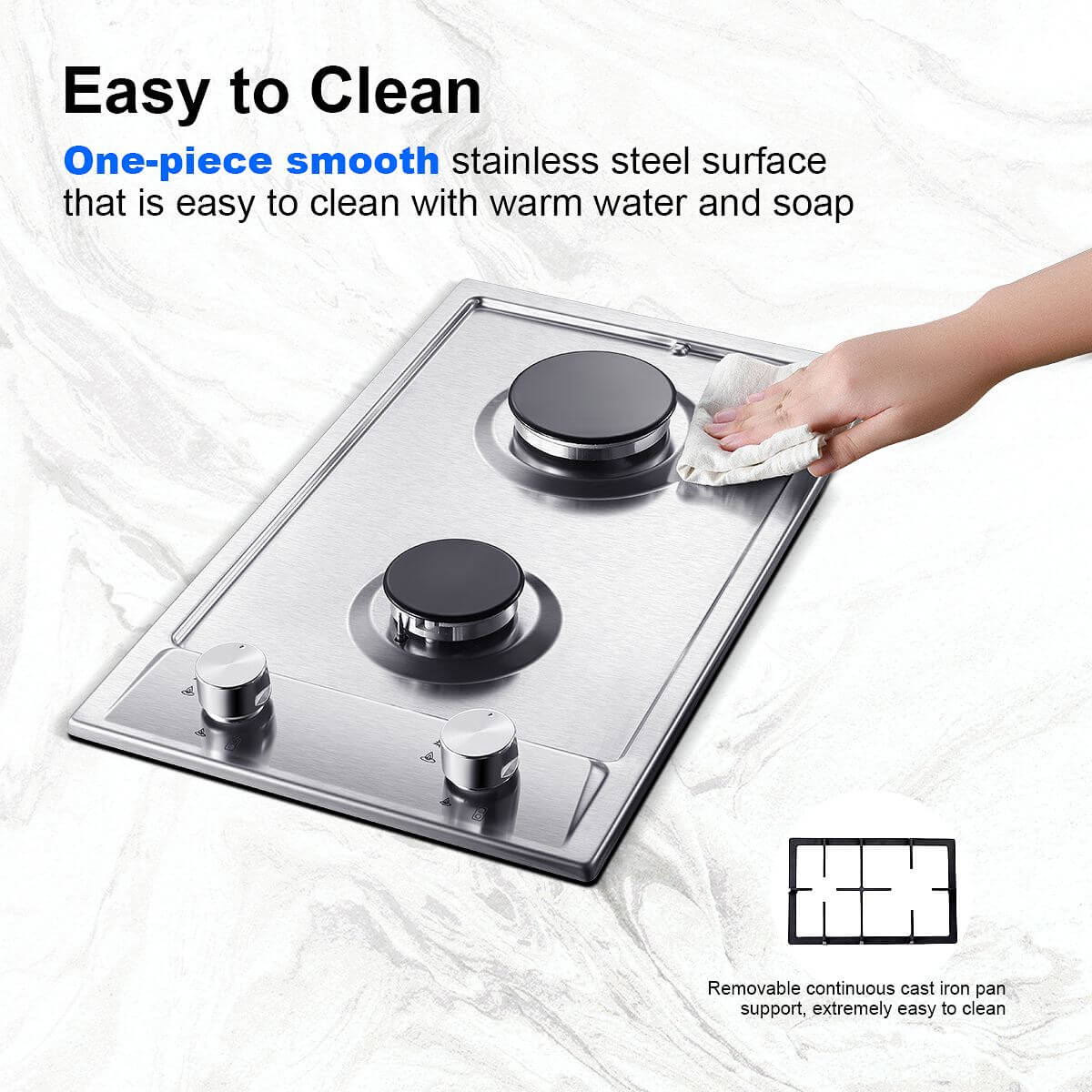 Topstrong stainless steel gas hob with strong corrosion resistance