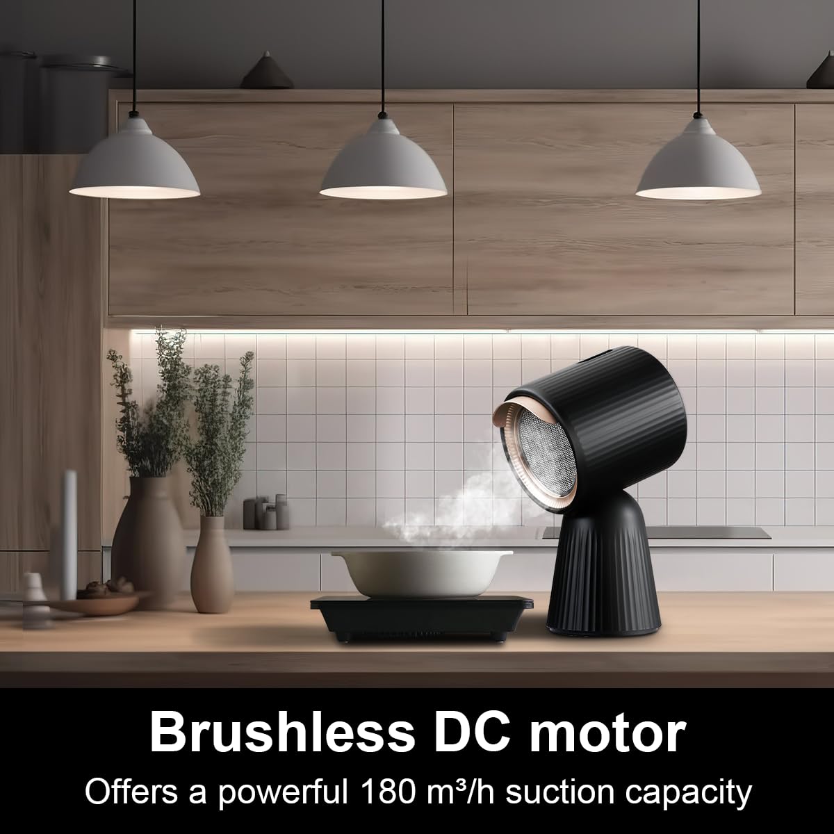 YYUKMH-TBX8 180m³/h Portable Extractor Fan Kitchen with Carbon Filter Energy Class A+