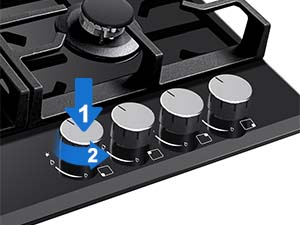 topstrong 4 banner gas hob knob control